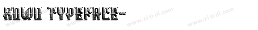 Rowo Typeface字体转换